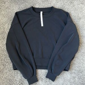 Lululemon Softstreme Perfectly Oversized Cropped Crew in black